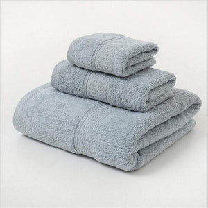 Towels 3Pcs Soft Cotton Set Lightweight Bath