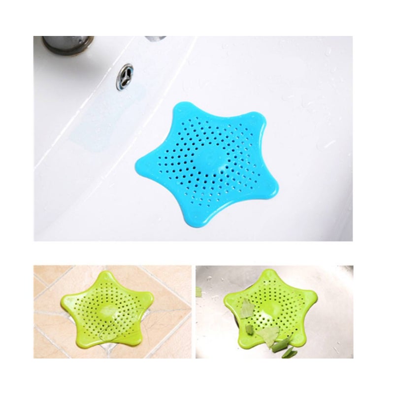 3Pcs Of Starfish Hair Catcher No Slip Suction Cups Drain Coverkitchen Sink Strainer