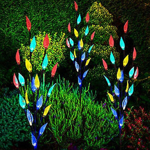 Christmas Decorations Outdoor Garden Lawn 60 Led Solar Power Branch Tree Leaf Flower Light Set