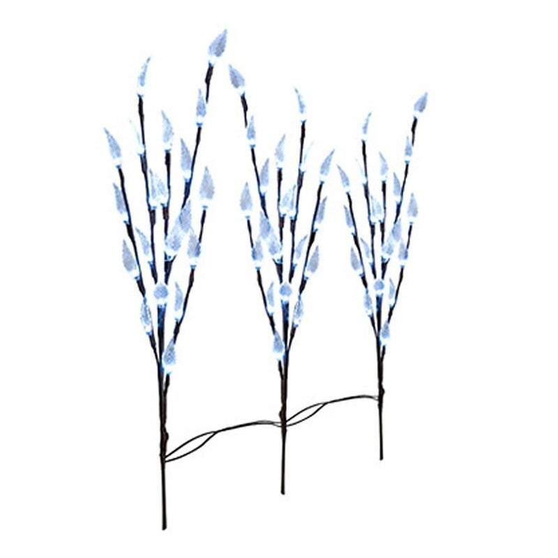 Christmas Decorations Outdoor Garden Lawn 60 Led Solar Power Branch Tree Leaf Flower Light Set