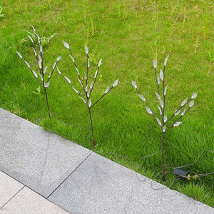 Christmas Decorations Outdoor Garden Lawn 60 Led Solar Power Branch Tree Leaf Flower Light Set