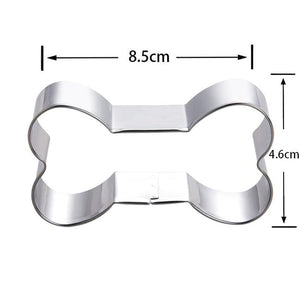 3Pcs Metal Cookie Cutter Paw Dog Puppy Bone Design