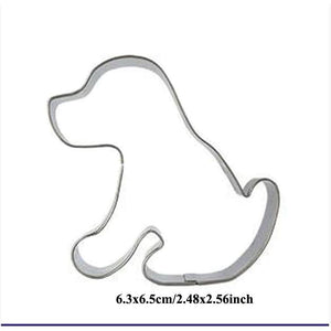 3Pcs Metal Cookie Cutter Paw Dog Puppy Bone Design