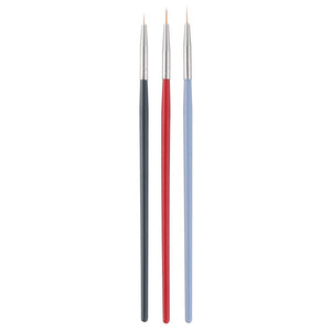 3Pcsset Paint Brush Fine Hook Line Pen Different Size Nail Art Drawing Oil Watercolor Painting School Office Supply