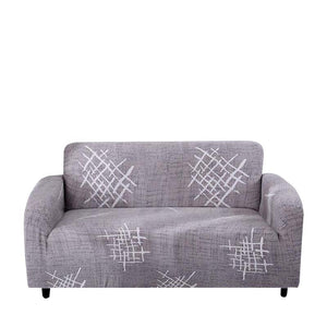 3 Seater Sofa Cover Solid Light Gray Elastic Stretchable Slipcover For Living Room