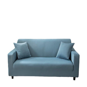 3 Seater Sofa Cover Plain Grey Blue Style Protection Living Room Chair Slipcover