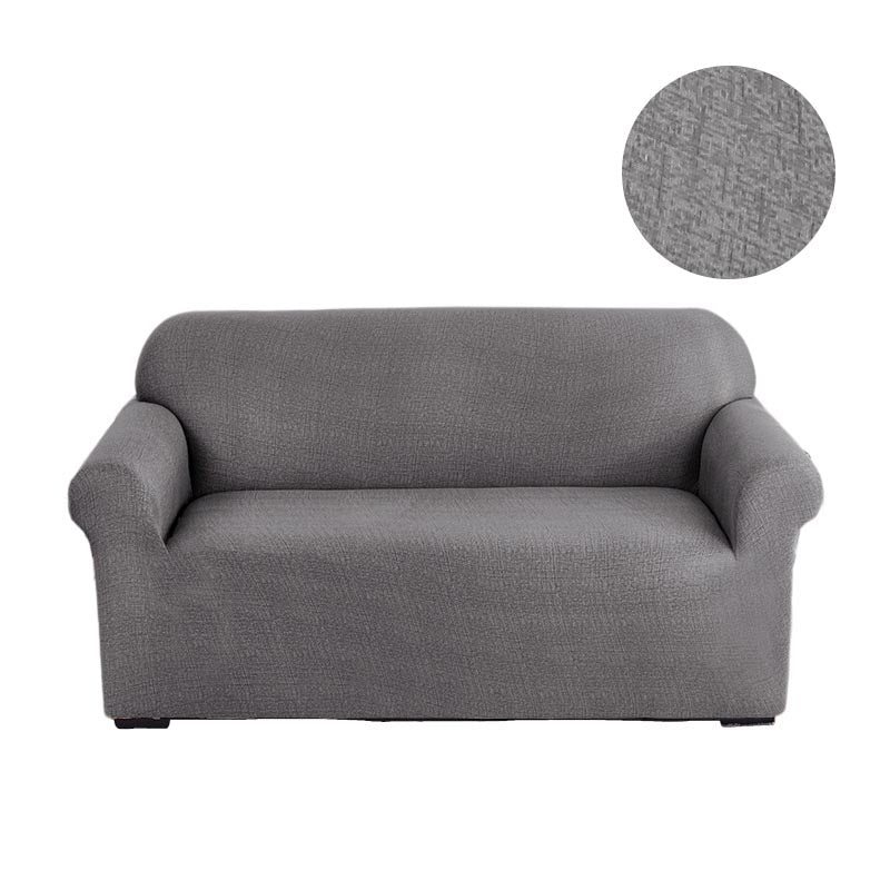 3 Seater Sofa Cover Solid Gray Style Protection Living Room Chair Slipcover