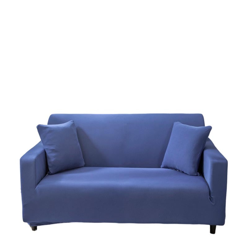 3 Seater Sofa Cover Plain Royal Blue Elastic Stretchable Slipcover For Living Room
