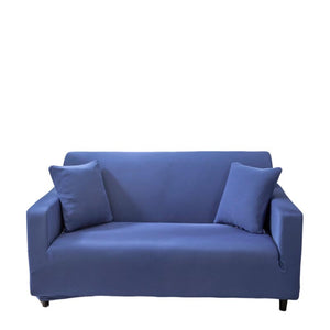 3 Seater Sofa Cover Plain Royal Blue Elastic Stretchable Slipcover For Living Room