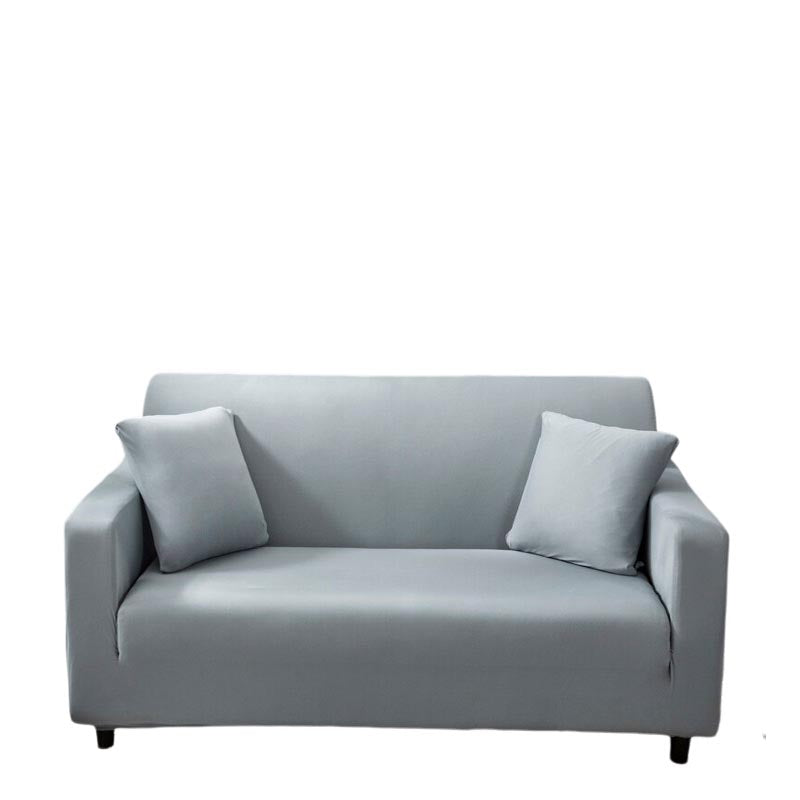 3 Seater Sofa Cover Plain Ash Grey Elastic Stretchable Slipcover For Living Room