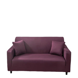3 Seater Sofa Cover Plain Bean Paste Red Elastic Stretchable Slipcover For Furniture