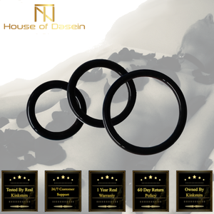 House Of Dasein Stretchy Black Cock Rings Set Ejaculation Delay