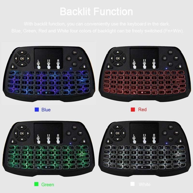 2.4Ghz Wireless Keyboard Touchpad Mouse Remote Control For Android Tv Box Smart Pc Notebook