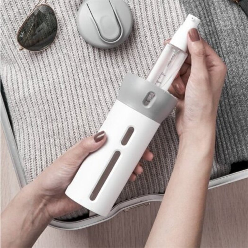 4 In 1 Lotion Shampoo Gel Travel Dispenser Gray