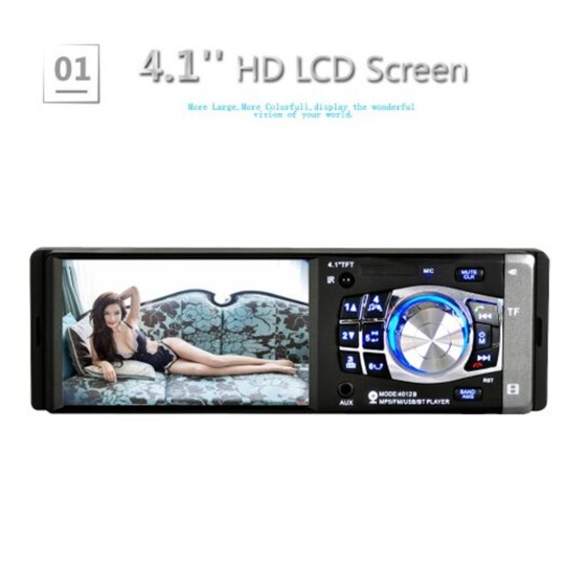 4 Inch 1 Din Mp5 Car Media Player Bluetooth Hands Free Function Aux Usb Tf Fm