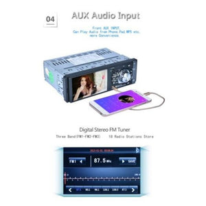 4 Inch 1 Din Mp5 Car Media Player Bluetooth Hands Free Function Aux Usb Tf Fm