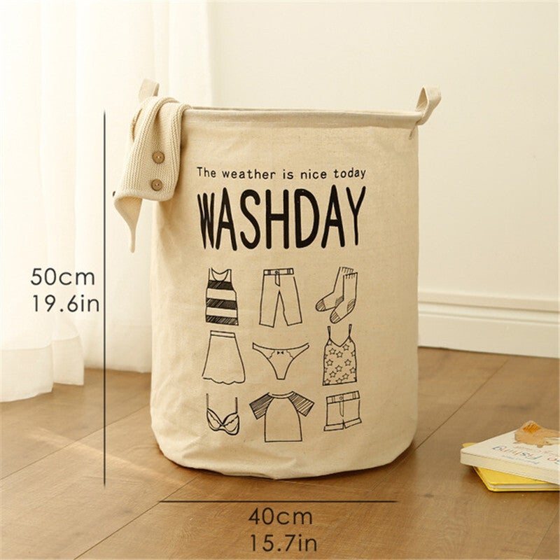 4050Cm Round Laundry Basket Bucket Organizer