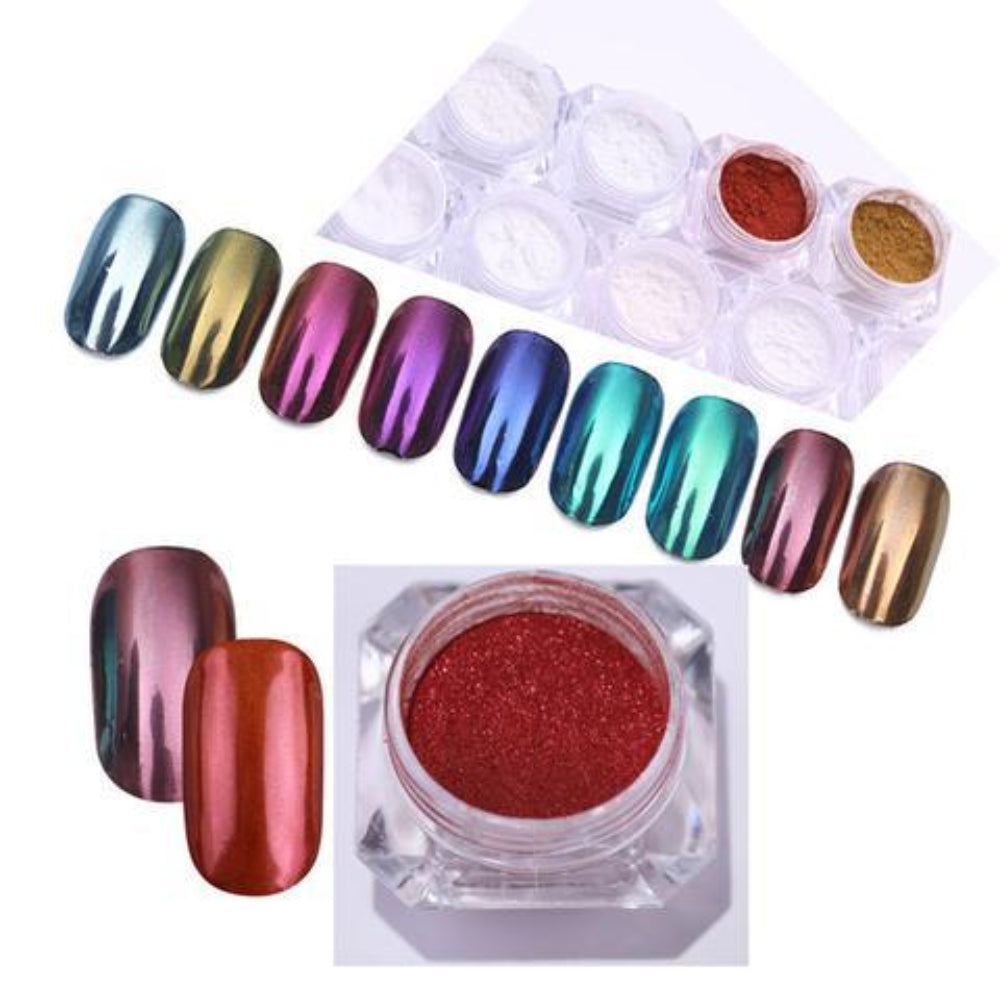 Mirror Nail Pigment Powder For Art And Cosmetic Applications