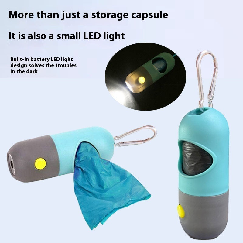 Led Light Pet Waste Bag Dispenser For Dogs Cats With Poop Scooper And Bags