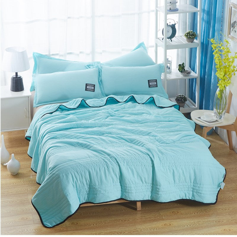 Cooling Blankets Pure Color Summer Quilt Plain Compressible Air-Conditioning