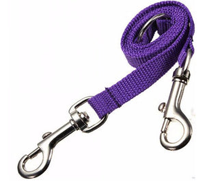 Purple Double Dog Leash One Size For Two Dogs Belt