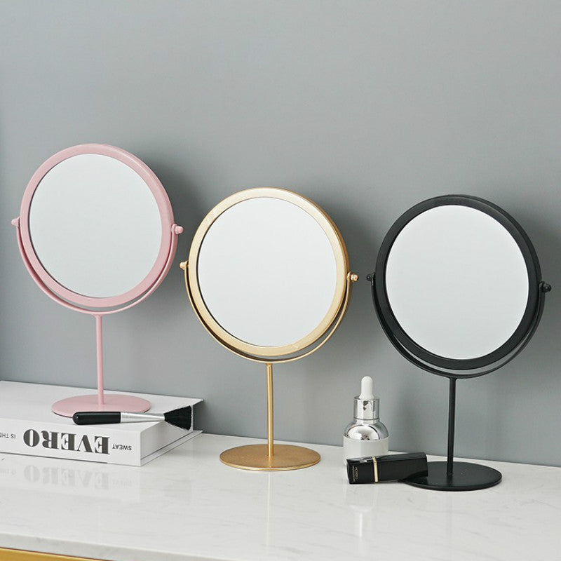 Bedroom Makeup Mirror With Iron Frame And Clear Surface For Dressing Needs