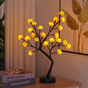 Table Lamp Flower Tree Rose Usb Operated Night Light For Home Wedding Decoration