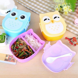 Kawaii Cute Owl Microwave Bento Container Lunch Box