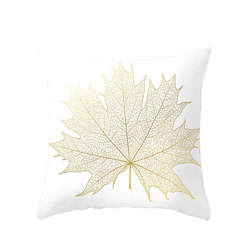 45 X 45Cm Gold Leaf Cushion Cover