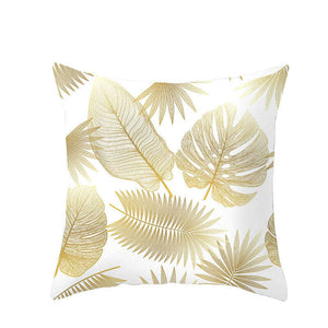 45 X 45Cm Gold Leaf Cushion Cover