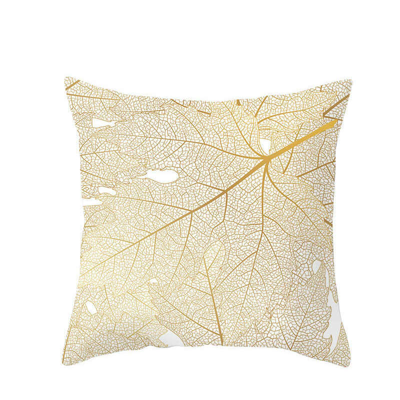 45 X 45Cm Gold Leaf Cushion Cover