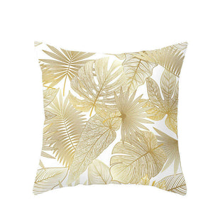 45 X 45Cm Gold Leaf Cushion Cover