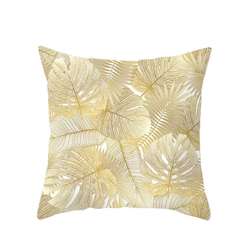 45 X 45Cm Gold Leaf Cushion Cover