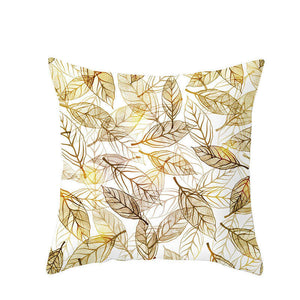 45 X 45Cm Gold Leaf Cushion Cover