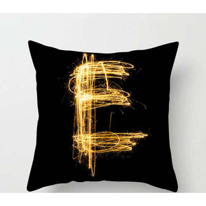 45 X 45Cm Letter Cushion Cover Light Trail E