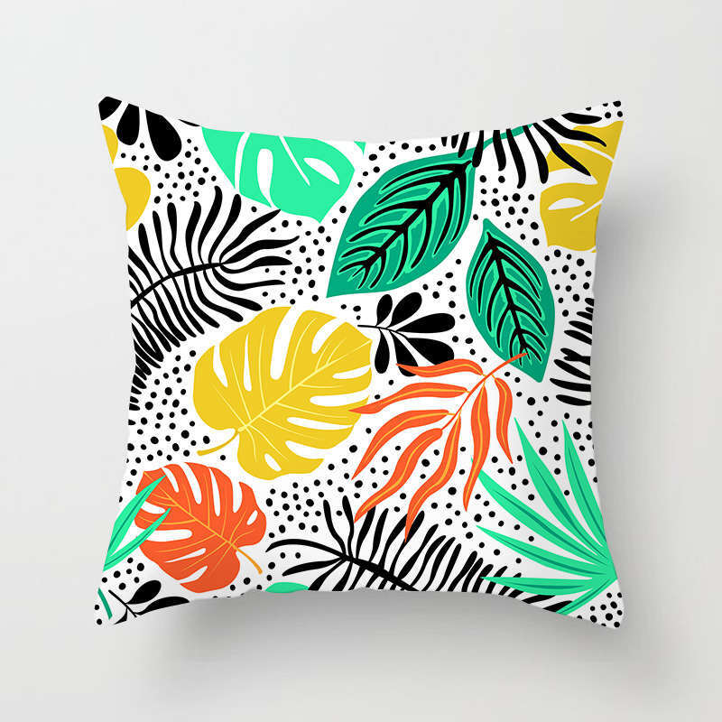 45 X 45Cm Stylish Tropical Green Red Yellow Pineapple Cushion Cover