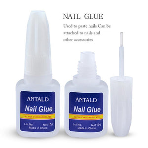 10 Gram Blue Bottle With Brush Nail Glue For Easy Application And Firm Bonding