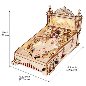 Robotime Rokr Diy Pinball Machine 3D Wooden Puzzle Table Game Eg01