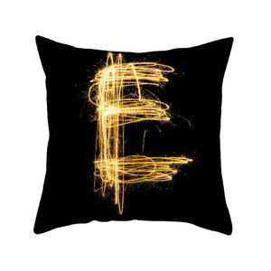 45 X 45Cm Letter Cushion Cover Light Trail E