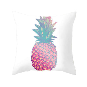 45 X 45Cm Stylish Tropical Green Red Yellow Pineapple Cushion Cover