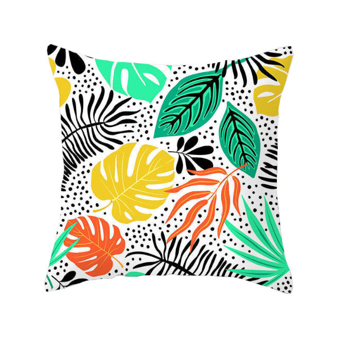 45 X 45Cm Stylish Tropical Green Red Yellow Pineapple Cushion Cover