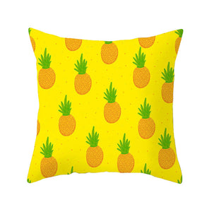 45 X 45Cm Stylish Tropical Green Red Yellow Pineapple Cushion Cover