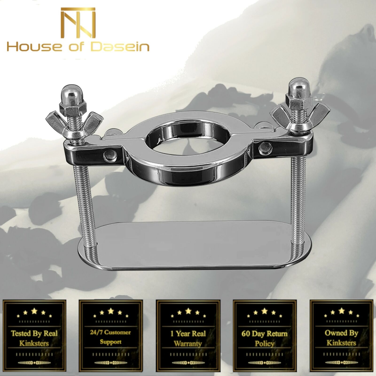 House Of Dasein Stainless Steel Heavy Cock Ring Ball Stretcher Bondage Kink Bdsm Fetish Restraints