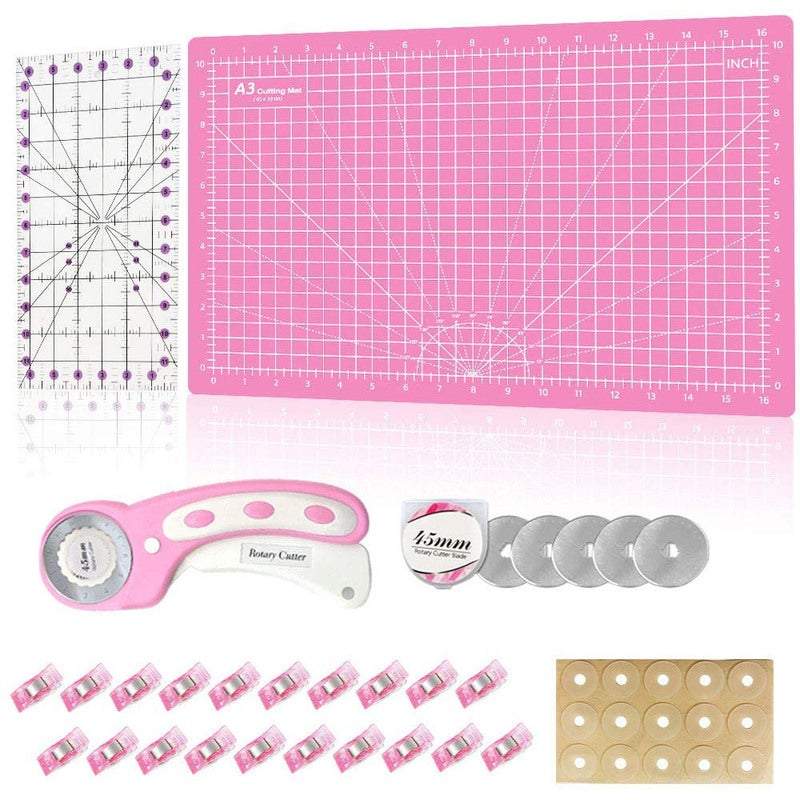 Craft Cutting Tools 45Mm Rotary Cutter Board Set A3 Self Healing Mat Fabric