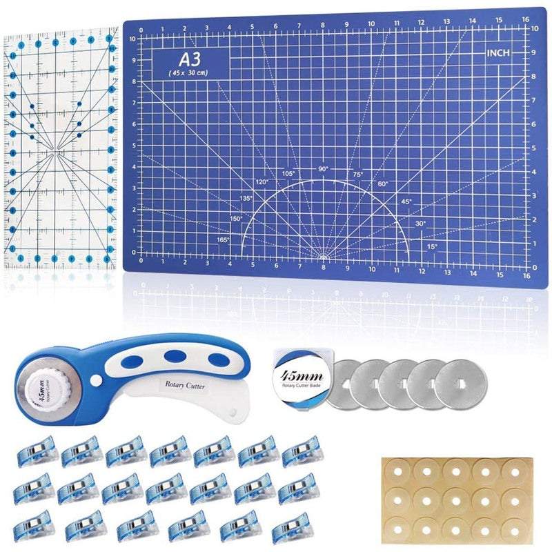 Craft Cutting Tools 45Mm Rotary Cutter Board Set A3 Self Healing Mat Fabric