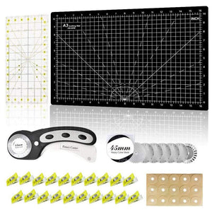 Craft Cutting Tools 45Mm Rotary Cutter Board Set A3 Self Healing Mat Fabric