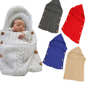 Autumn Winter Newborn Baby Boy Girl Knit Sleeping Bag Clothes Infant