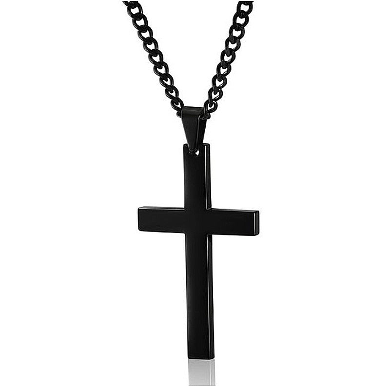 Veile Studios Classic Cross Necklace Men's Pendant Fashion Stainless Steel Jewelry Accessories