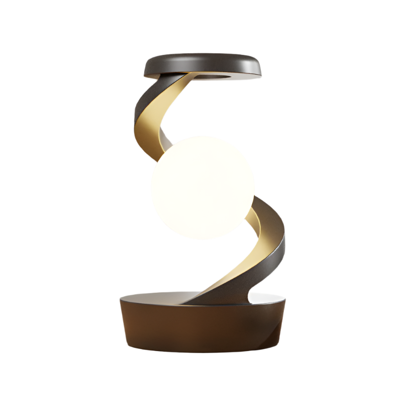 Rotating Moon Desk Lamp With Wireless Charging Sensor Control Table