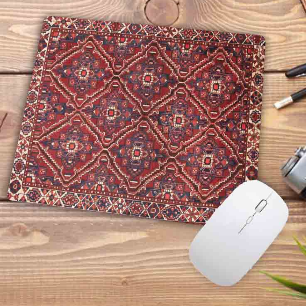 Mouse Pad Brown 22X18cm Persian Tribal Carpet Computer Office Desk Mat